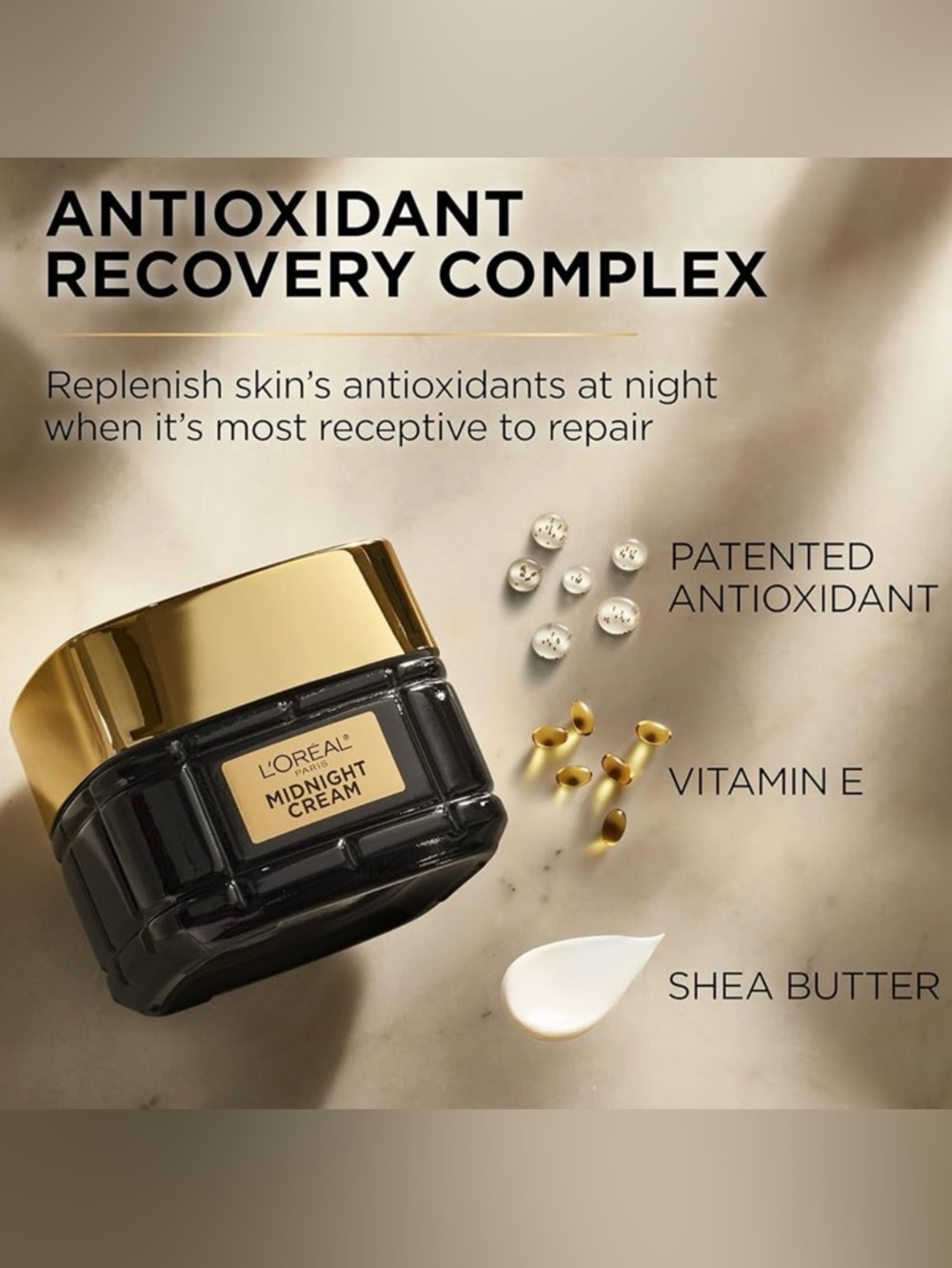 L'Oreal Paris Age Perfect Cell Renewal Midnight Cream, Antioxidant 1.7 oz - Picture 8 of 11